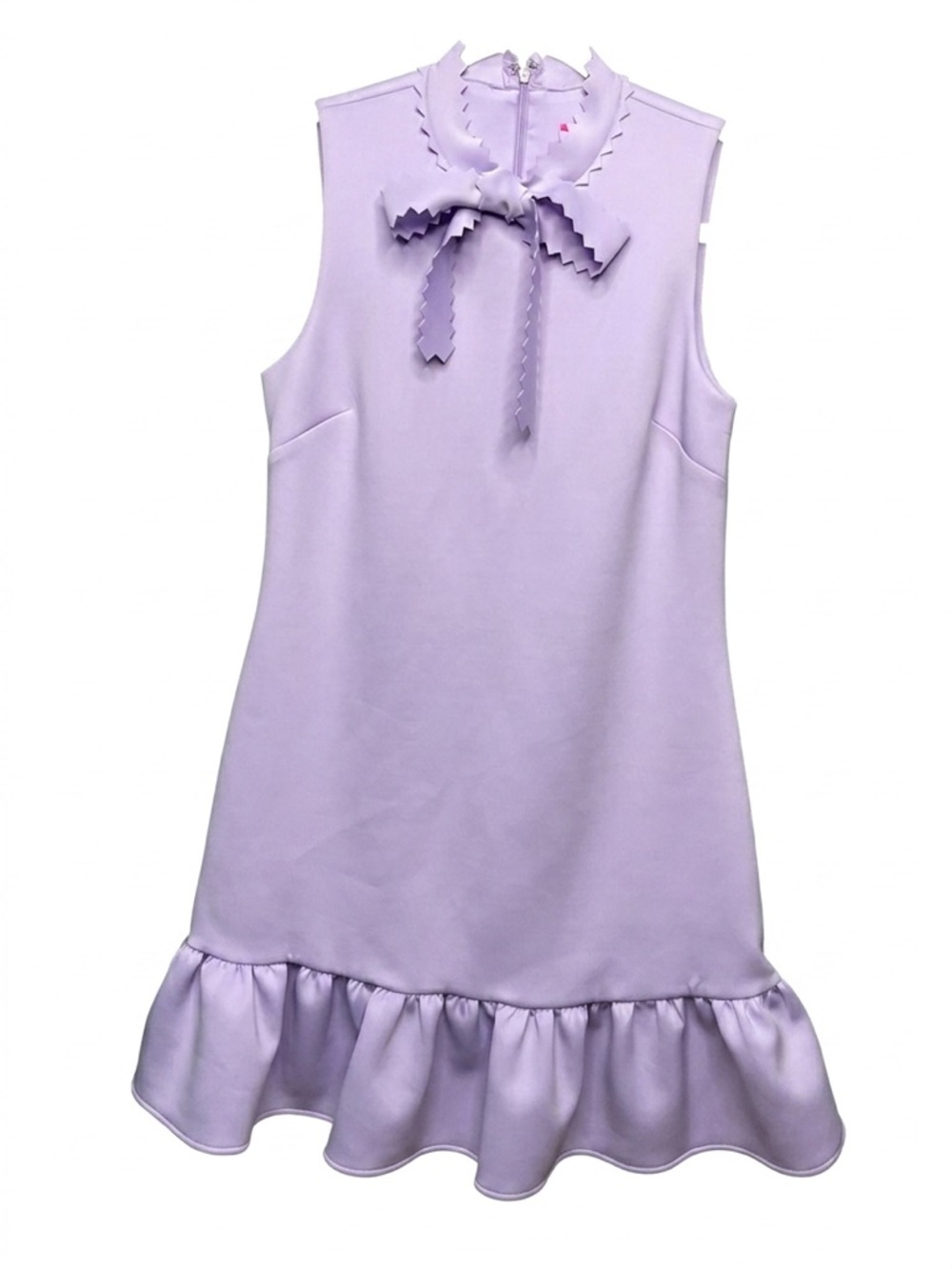Betsey Johnson Lavender Ruffle Hem Bow Neck Dress Size 2 NWOT - Picture 5 of 10